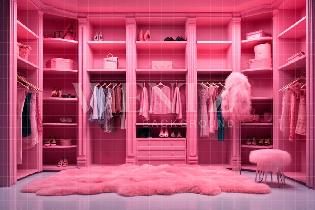 Fundo Fotográfico em Tecido Closet Rosa / Backdrop 4439