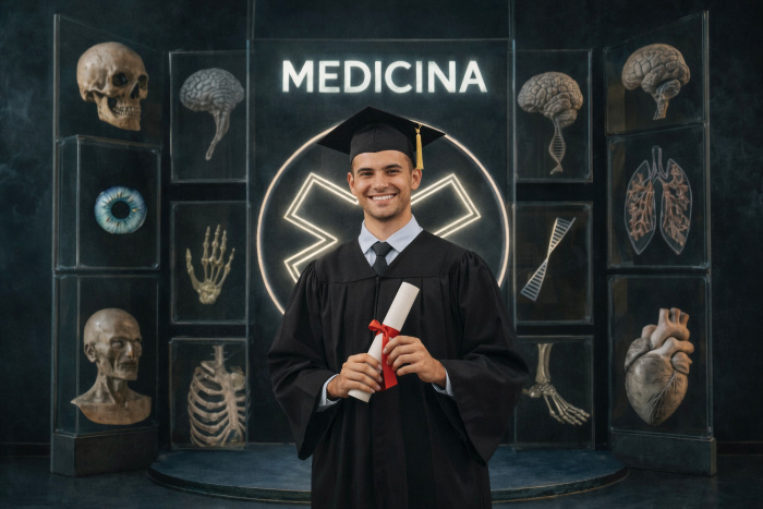 Fundo Fotográfico em Tecido Formatura Medicina / Backdrop 7831
