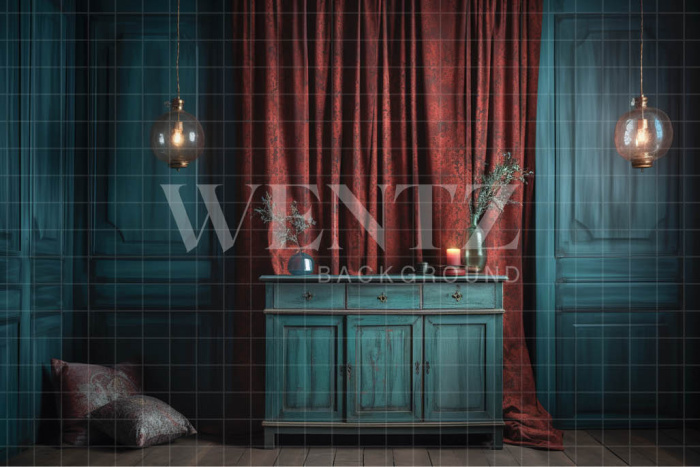 Fundo Fotográfico em Tecido Cenário com Cortinas / Backdrop 3301