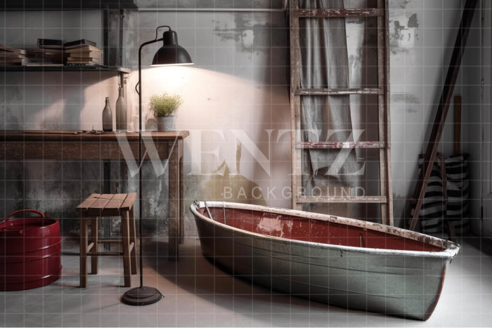 Fundo Fotográfico em Tecido Sala do Pescador / Backdrop 3304