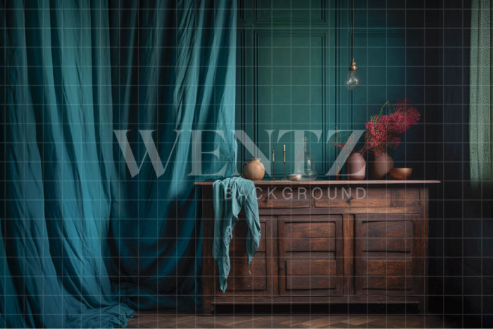 Fundo Fotográfico em Tecido Sala com Armário / Backdrop 3338