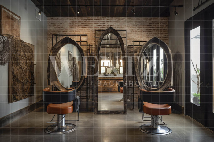 Fundo Fotográfico em Tecido Barbearia / Backdrop 3345