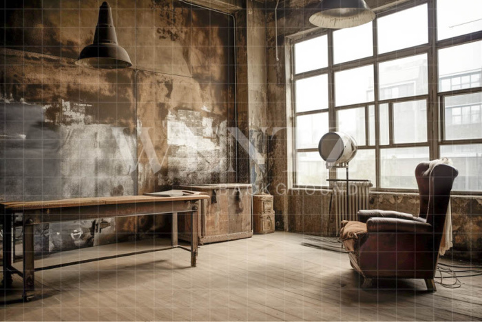 Fundo Fotográfico em Tecido Sala de Estar Rústica / Backdrop 3351