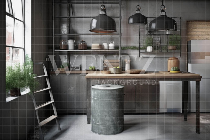 Fundo Fotográfico em Tecido Cozinha do Papai / Backdrop 3355