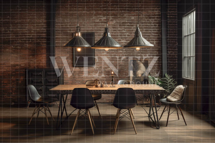 Fundo Fotográfico em Tecido Sala de Reunião / Backdrop 3356