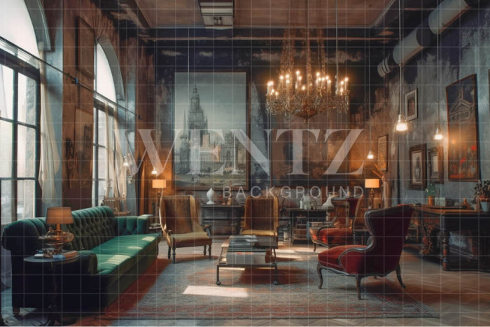 Fundo Fotográfico em Tecido Sala Luxuosa / Backdrop 3365