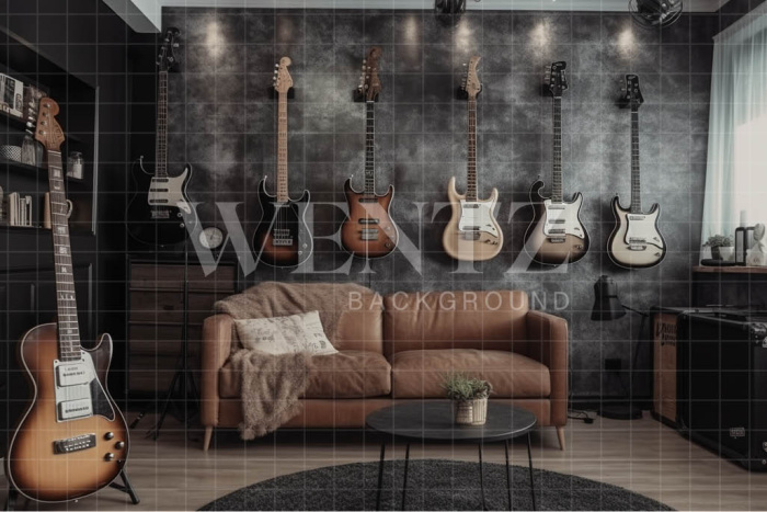 Fundo Fotográfico em Tecido Sala do Rock 'n Roll / Backdrop 3375