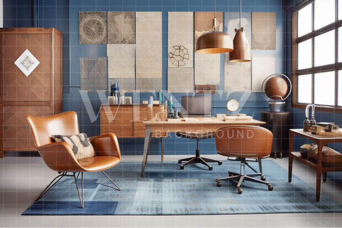 Fundo Fotográfico em Tecido Escritório / Backdrop 3376