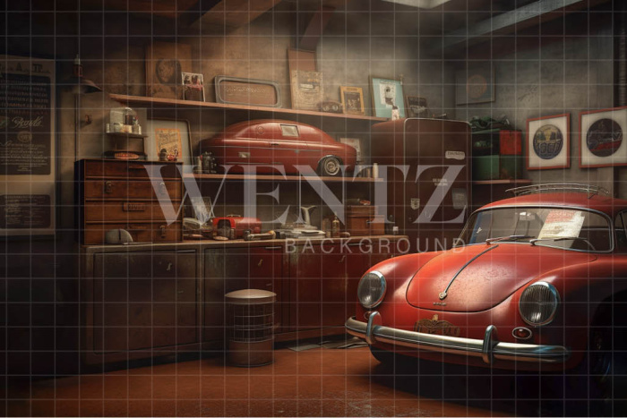 Fundo Fotográfico em Tecido Oficina Antiga / Backdrop 3377