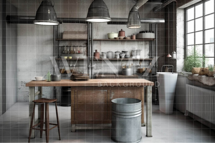 Fundo Fotográfico em Tecido Cozinha / Backdrop 3382