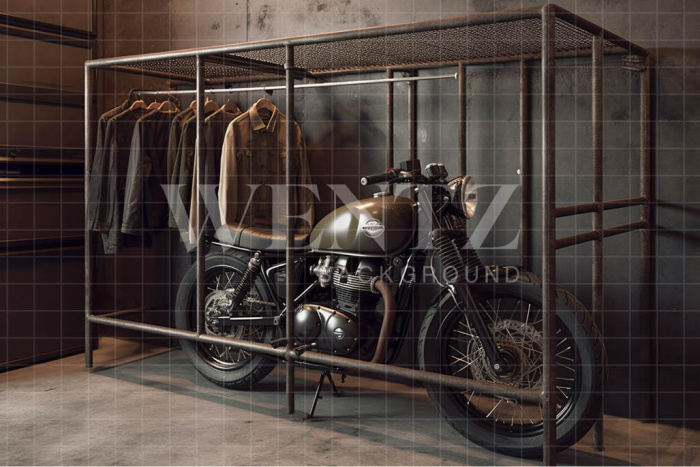 Fundo Fotográfico em Tecido Cenário com Moto / Backdrop 3383