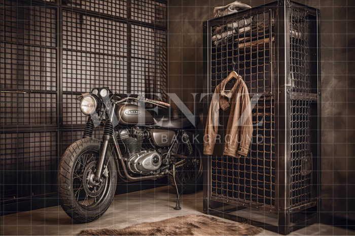 Fundo Fotográfico em Tecido Cenário com Moto / Backdrop 3395