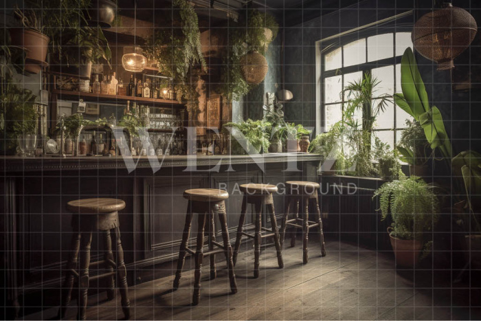 Fundo Fotográfico em Tecido Bar Vintage / Backdrop 3420