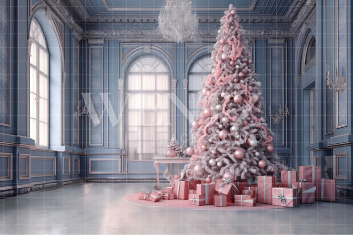 Fundo Fotográfico em Tecido Natal Rosa / Backdrop 3830