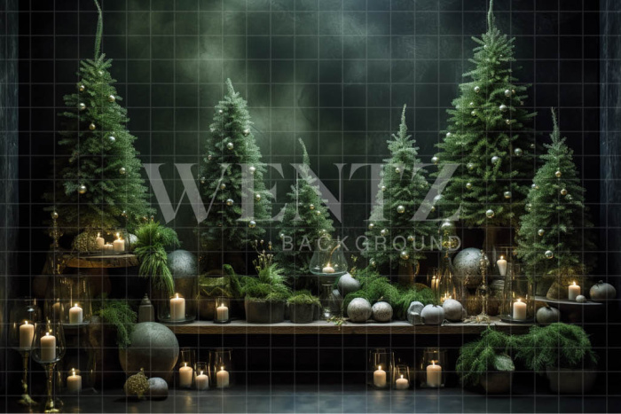 Fundo Fotográfico em Tecido Pinheiros de Natal / Backdrop 3866