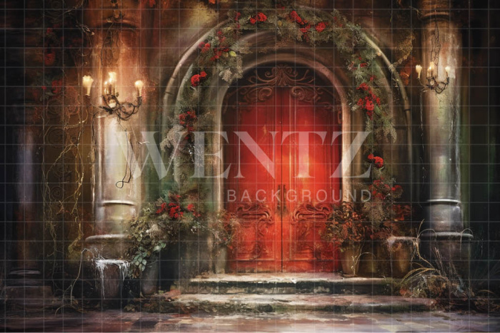 Fundo Fotográfico em Tecido Fachada de Natal / Backdrop 4112