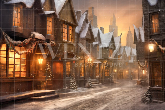 Fundo Fotográfico em Tecido Vila de Natal / Backdrop 4278