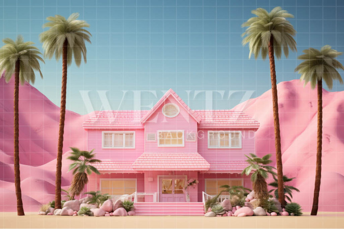 Fundo Fotográfico em Tecido Casa na Praia / Backdrop 4411