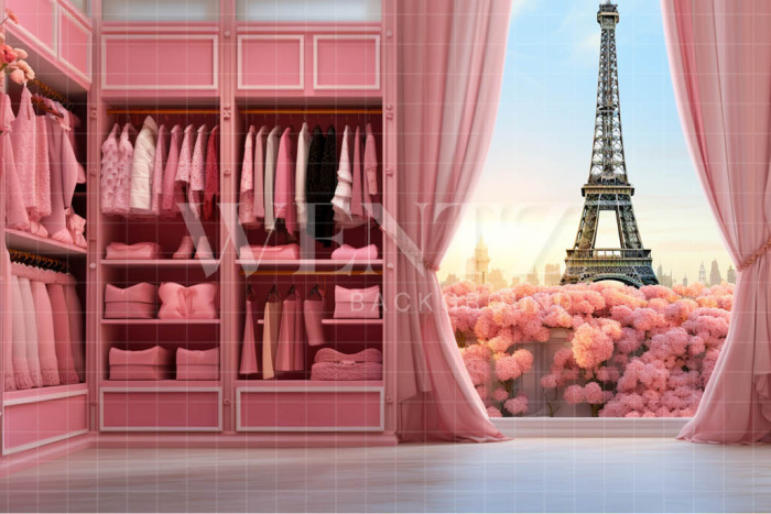 Fundo Fotográfico em Tecido Quarto em Paris / Backdrop 4440