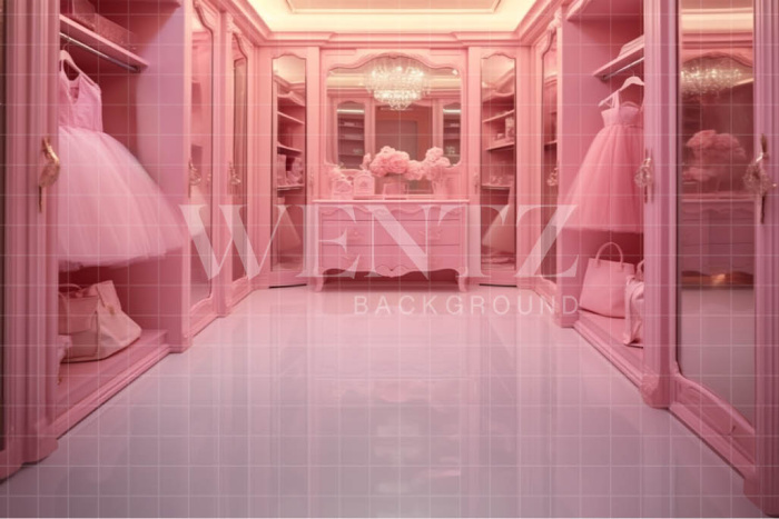 Fundo Fotográfico em Tecido Closet Rosa / Backdrop 4442
