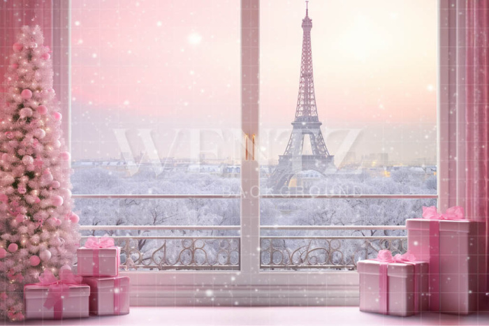 Fundo Fotográfico em Tecido Natal em Paris / Backdrop 4483