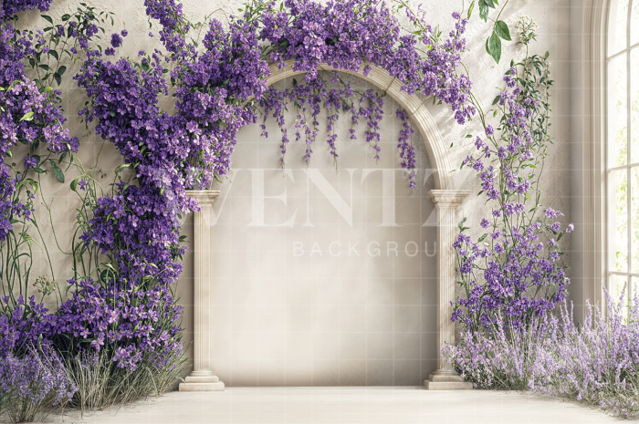 Fundo Fotográfico em Tecido Dia das Mães Arco Floral / Backdrop 6900