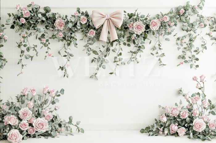 Fundo Fotográfico em Tecido Dia das Mães Floral / Backdrop 6917