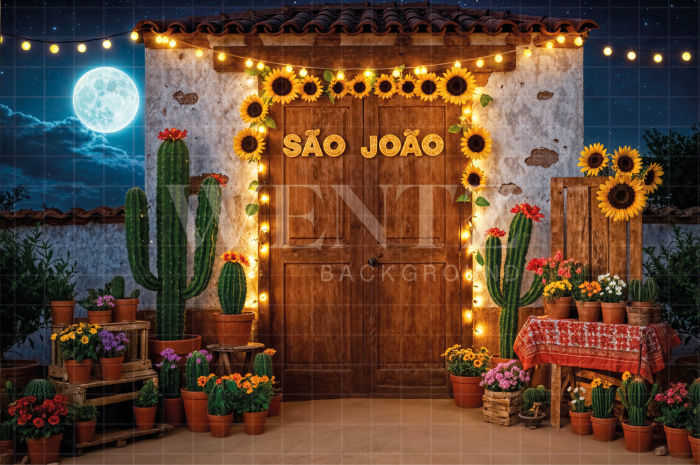 Fundo Fotográfico em Tecido Cenário Festa Junina / Backdrop 6952