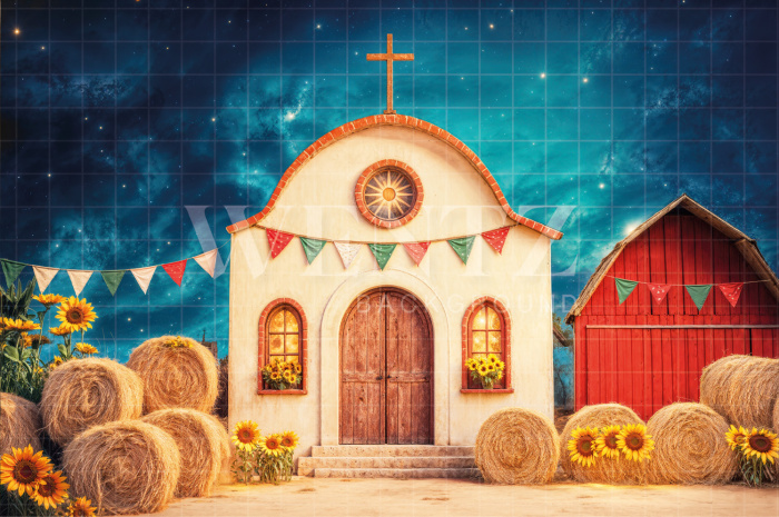 Fundo Fotográfico em Tecido Igreja de São João / Backdrop 6959