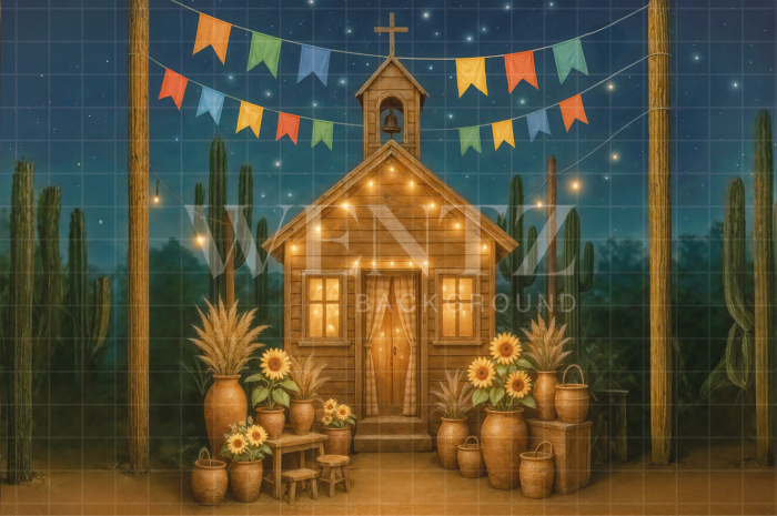 Fundo Fotográfico em Tecido Capela de São João / Backdrop 6975