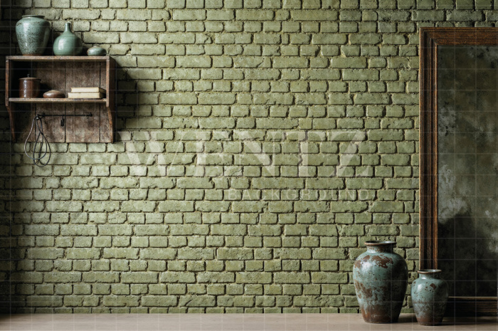 Fundo Fotográfico em Tecido Parede com Tijolos Dia dos Pais / Backdrop 7248