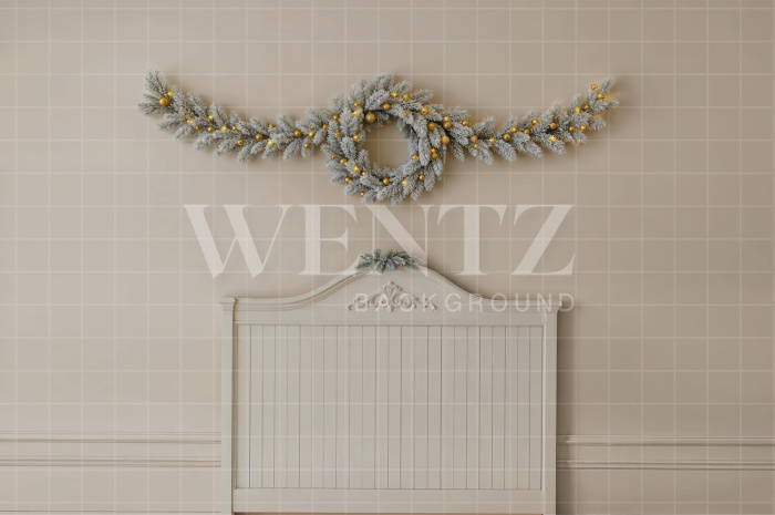 Fundo Fotográfico em Tecido Cabeceira Natal / Backdrop 7907