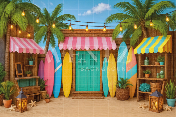 Fundo Fotográfico em Tecido Surf Verão / Backdrop 7942