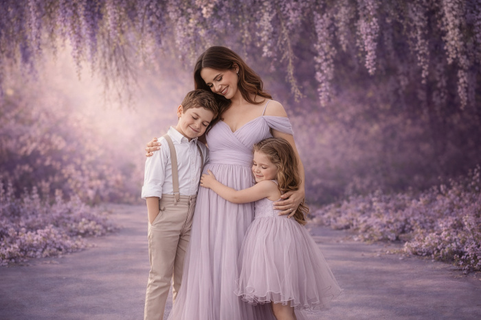 Fundo Fotográfico em Tecido Dia das Mães Floral / Backdrop 8118