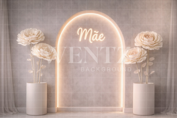 Fundo Fotográfico em Tecido Dia das Mães Arco / Backdrop 8197