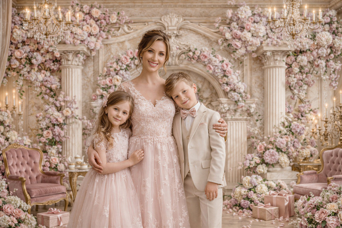 Fundo Fotográfico em Tecido Dia das Mães Floral / Backdrop 8248