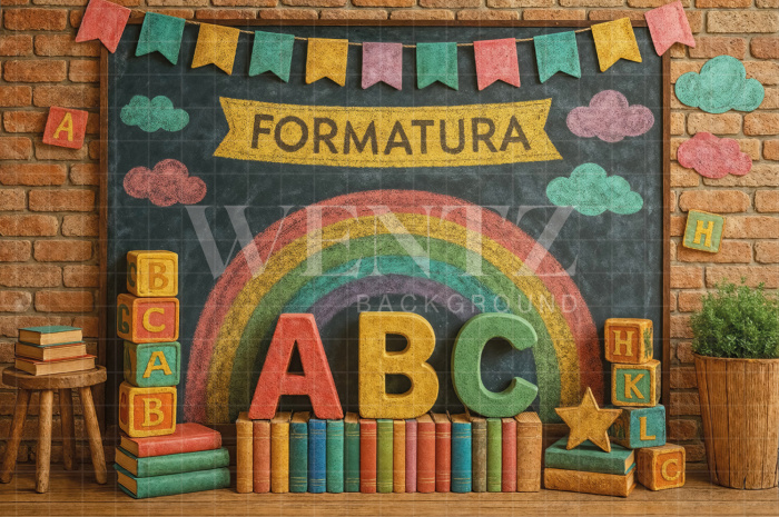 Fundo Fotográfico em Tecido ABC / Backdrop 7598