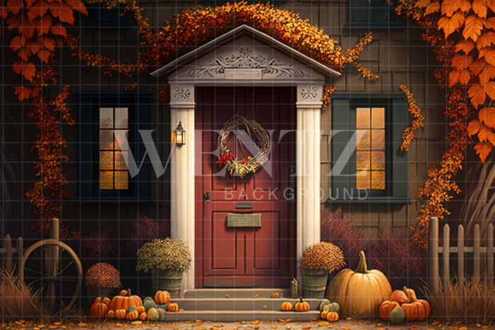 Fundo Fotográfico em Tecido Fachada de Outono / Backdrop 2916