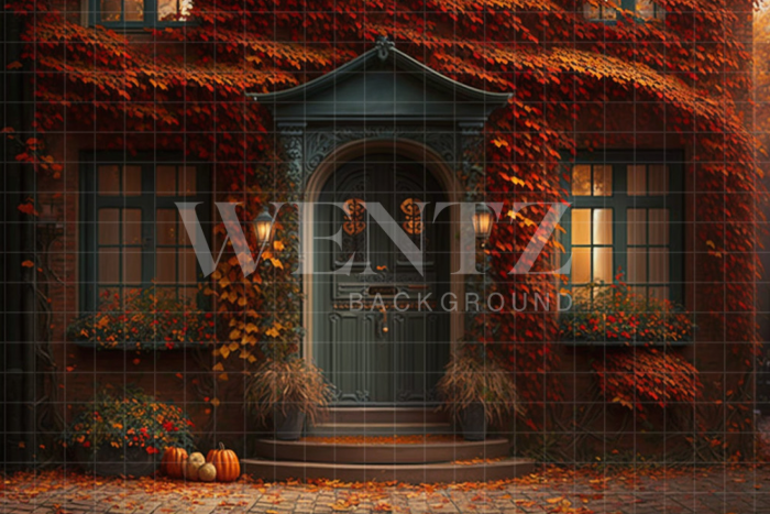 Fundo Fotográfico em Tecido Fachada de Outono / Backdrop 2917