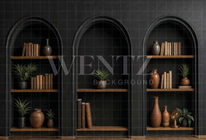 Fundo Fotográfico em Tecido Estante de Livros / Backdrop 7500