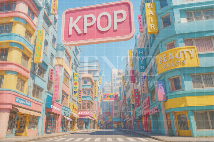 Fundo Fotográfico em Tecido Vila de Dia das Crianças / Backdrop 7814