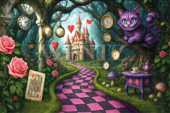 Fundo Fotográfico em Tecido Castelo Dia das Crianças / Backdrop 7737