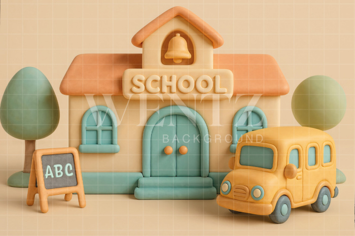 Fundo Fotográfico em Tecido Escola Dia das Crianças / Backdrop 7739