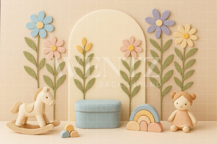 Fundo Fotográfico em Tecido Dia das Crianças / Backdrop 7766