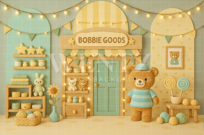 Fundo Fotográfico em Tecido Urso Dia das Crianças / Backdrop 7779