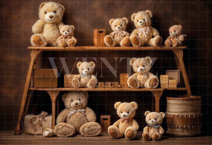 Fundo Fotográfico em Tecido Ursos Dia das Crianças / Backdrop 6375