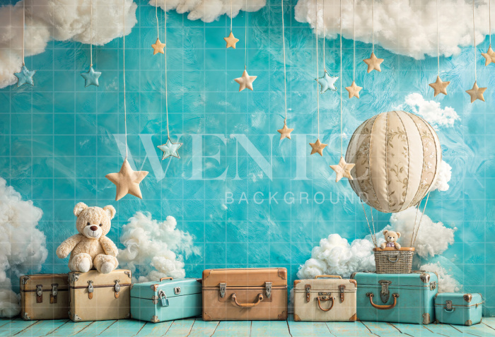 Fundo Fotográfico em Tecido Urso Dia das Crianças / Backdrop 6387