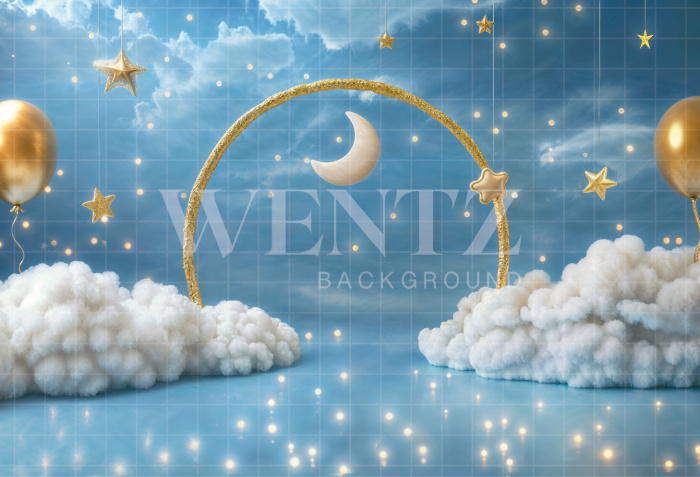 Fundo Fotográfico em Tecido Céu Estrelado Dia das Crianças / Backdrop 6416
