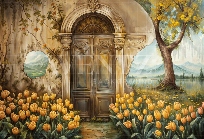 Fundo Fotográfico em Tecido Jardim Florido Dia das Crianças / Backdrop 6418