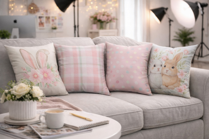 Kit 4 Capas de Almofadas Páscoa - 50 x 50 / WA97